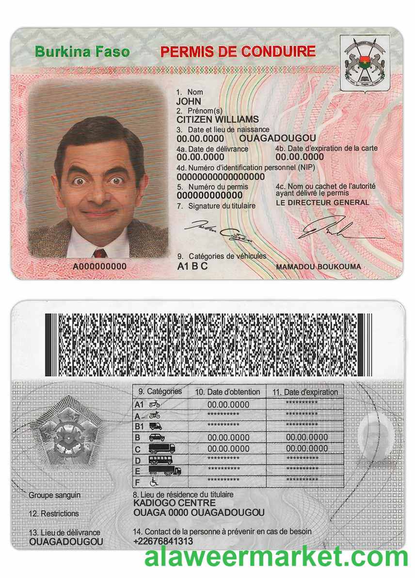 Burkina Faso driving license